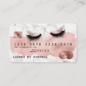 Creditcard styreen Roos Gold Long Lashes Visitekaartje (Voorkant)