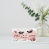 Creditcard styreen Roos Gold Long Lashes Visitekaartje (Staand voorkant)