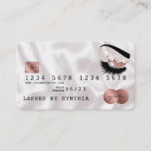 Creditcard styreen Roos Gold Long Lashes Visitekaartje (Voorkant)