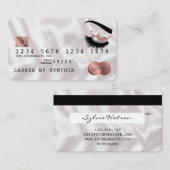 Creditcard styreen Roos Gold Long Lashes Visitekaartje (Voorkant / Achterkant)