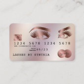 Creditcard styreen Roos Gold Long Lashes Visitekaartje (Voorkant)