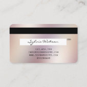 Creditcard styreen Roos Gold Long Lashes Visitekaartje (Achterkant)