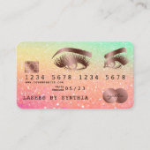 Creditcard styreen Roos Gold Long Lashes Visitekaartje (Voorkant)