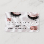 Creditcard styreen Roos Gold Long Lashes Visitekaartje (Voorkant)