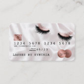Creditcard styreen Roos Gold Long Lashes Visitekaartje (Voorkant)