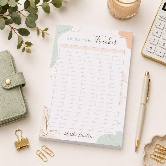 Creditcard Tracker Notitieblok Budget Planner Briefpapier