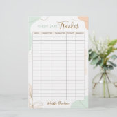 Creditcard Tracker Notitieblok Budget Planner Briefpapier (Staand voorkant)
