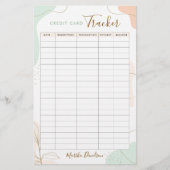 Creditcard Tracker Notitieblok Budget Planner Briefpapier (Voorkant)