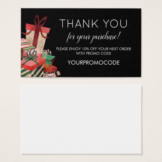 Creditcard voor speciale promotiecode visitekaartje (Voorkant /achterkant)