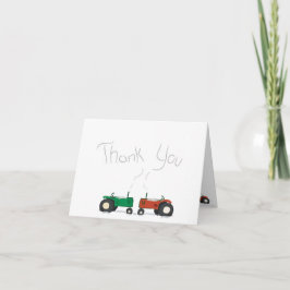 Creditcard voor tractor bedankkaart