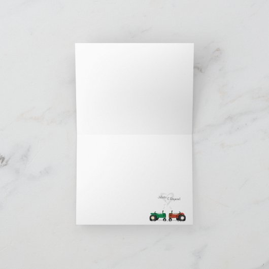 Creditcard voor tractor bedankkaart (Binnen)