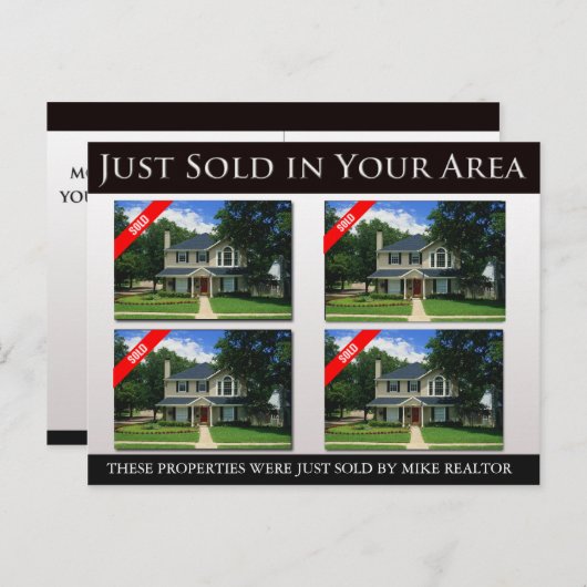 Creditcard voor verkochte objecten briefkaart (Voorkant / Achterkant)