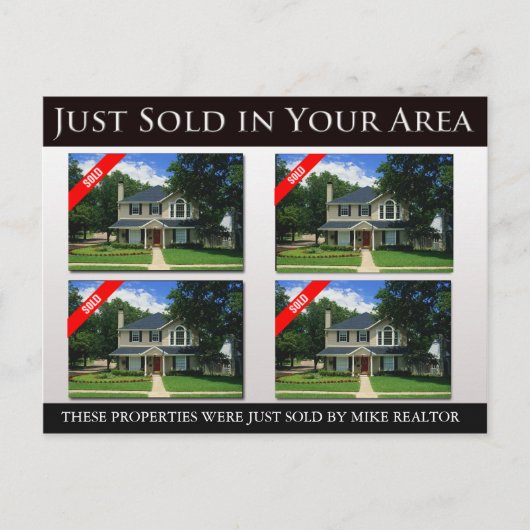 Creditcard voor verkochte objecten briefkaart (Voorkant)