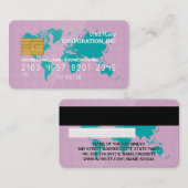 Creditcard | Wereldkaart | Geometrisch Visitekaartje (Voorkant / Achterkant)