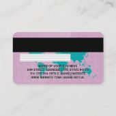 Creditcard | Wereldkaart | Geometrisch Visitekaartje (Achterkant)