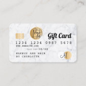 Creditcard White marmer Gold-cadeaukaart Visitekaartje (Voorkant)