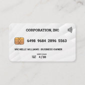 Creditcard | Wit panelenpatroon Visitekaartje (Voorkant)