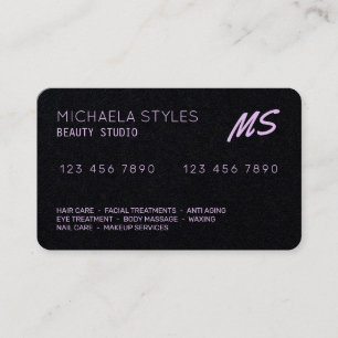 Creditcard ziet er geïnspireerd roze zwart uit visitekaartje