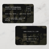 Creditcard ziet er geïnspireerd uit als gym stijl visitekaartje (Voorkant / Achterkant)