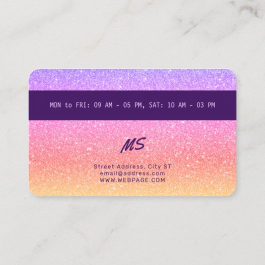 Creditcard ziet er lichtzinnig kleurrijk uit visitekaartje (Achterkant)