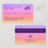 Creditcard ziet er lichtzinnig kleurrijk uit visitekaartje (Voorkant / Achterkant)