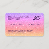 Creditcard ziet er lichtzinnig kleurrijk uit visitekaartje (Voorkant)