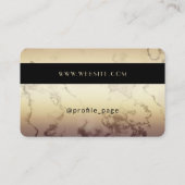 Creditcard ziet eruit als een gouden marmer visitekaartje (Achterkant)