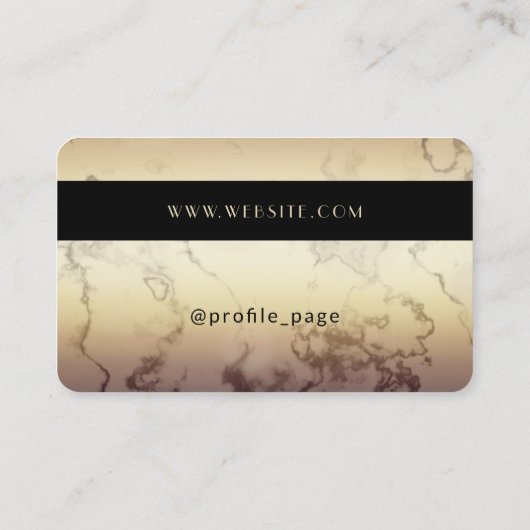 Creditcard ziet eruit als een gouden marmer visitekaartje (Achterkant)