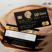 Creditcard zwarte gouden folie cadeaukaart visitekaartje