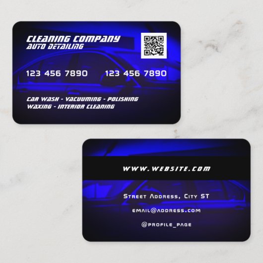 Creditcardauto Visitekaartje (Voorkant / Achterkant)