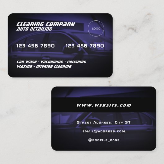 Creditcardauto Visitekaartje (Voorkant / Achterkant)