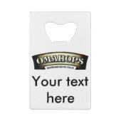 Creditcardformaat flesopener creditkaart flessenopener (Achterkant)