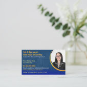 Creditcardgegevens voor advies bij bedrijven visitekaartje (Staand voorkant)