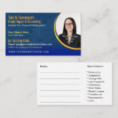 Creditcardgegevens voor advies bij bedrijven visitekaartje (Voorkant / Achterkant)