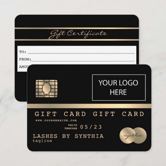 Creditcardkaartencertificaat Logo toevoegen Kaart (Voorkant / Achterkant)