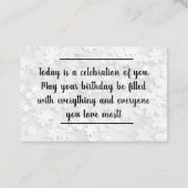 Creditcardnummer - Berichten op feestdag - Visitekaartje (Achterkant)