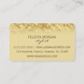 Creditcardsjablonen voor luxe goudmonogram visitekaartje (Achterkant)