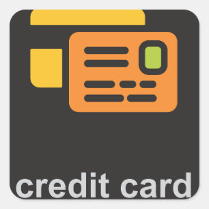 Creditcardstickers Vierkante Sticker