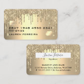 Creditcardstijl Gold Glitter Drivers Visitekaartje (Voorkant / Achterkant)