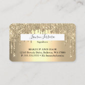 Creditcardstijl Gold Glitter Drivers Visitekaartje (Achterkant)