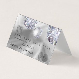Creditcardstijl Silver Diamond Visitekaartje