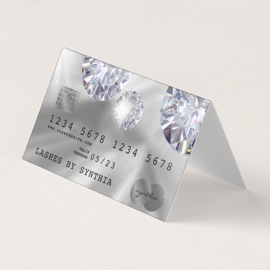 Creditcardstijl Silver Diamond Visitekaartje (Voorkant)