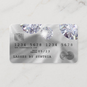 Creditcardstijl Silver Diamond Visitekaartje