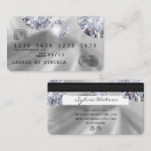 Creditcardstijl Silver Diamond Visitekaartje (Voorkant / Achterkant)