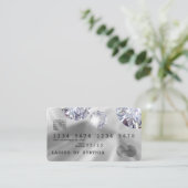 Creditcardstijl Silver Diamond Visitekaartje (Staand voorkant)