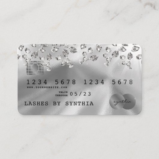 Creditcardstijl Silver Diamond Visitekaartje (Voorkant)