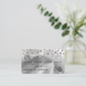 Creditcardstijl Silver Diamond Visitekaartje (Staand voorkant)