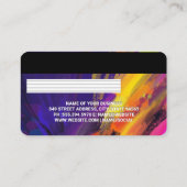 crediteren | Debit-Kaart | creatief kunstenaar Visitekaartje (Achterkant)