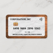 crediteren | Debit-Kaart | Marmer en hout Visitekaartje (Voorkant)