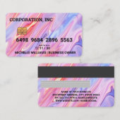 crediteren | Kaart debiteren | Iriserende kleuren  Visitekaartje (Voorkant / Achterkant)